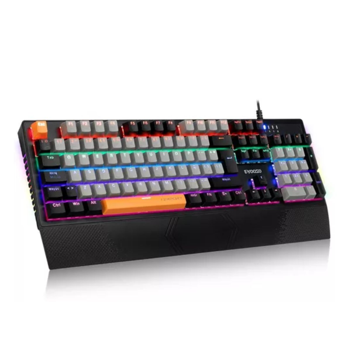 Teclado Mecánico Español Gris y Negro