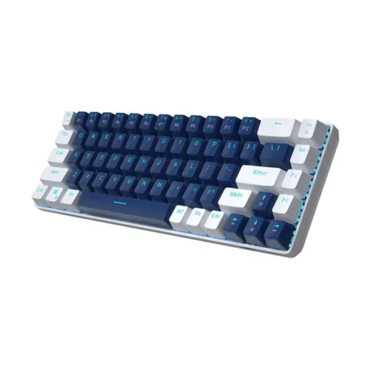 Teclado gamer Blue, Color Azul Blanco