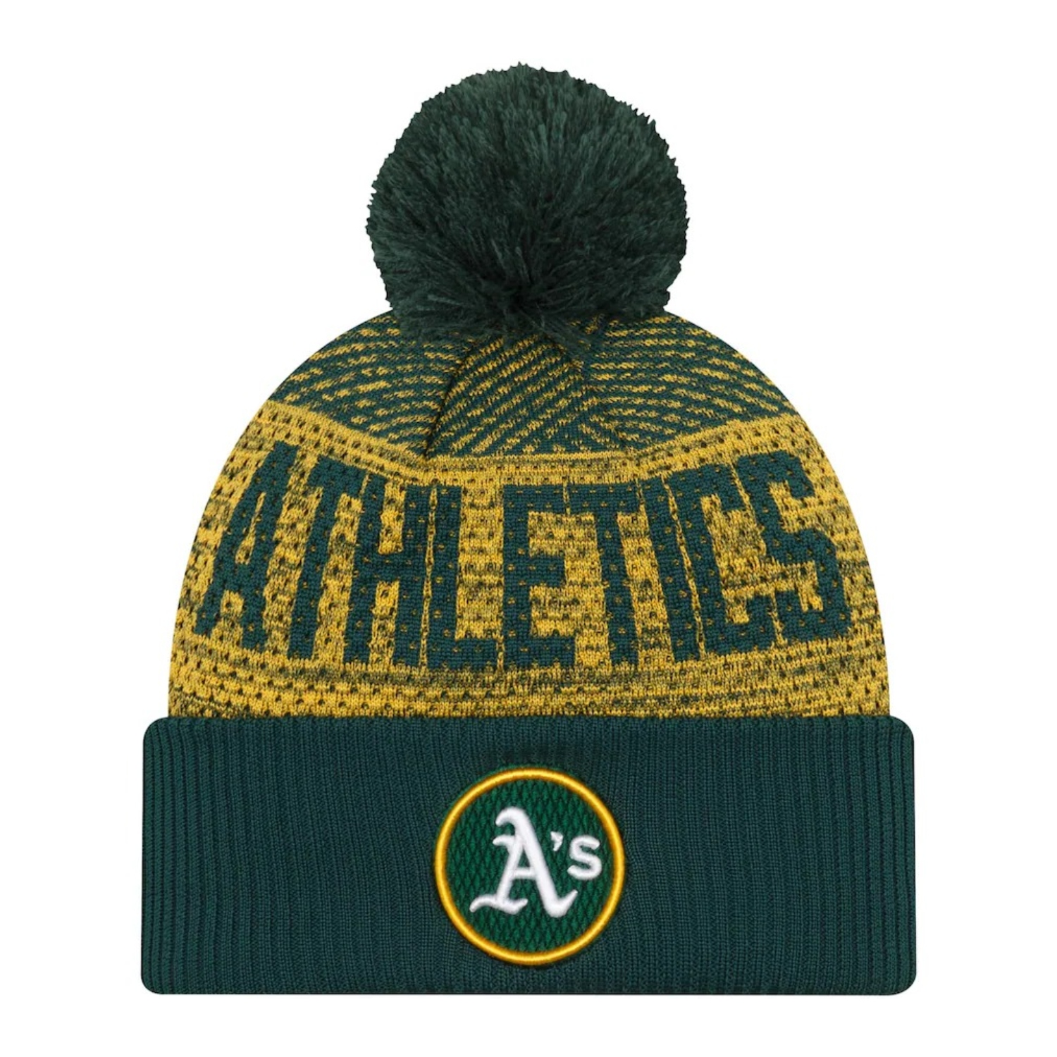 Gorro de invierno New Era Athletics verde 402914