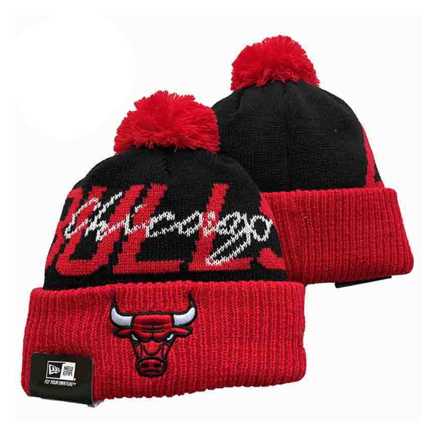Gorro de invierno New Era Chicago Bulls rojo 402907