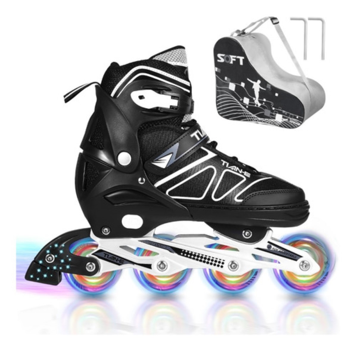 Patines 4 Ruedas Chicago Blancos Unisex Quads Profesionales Talla