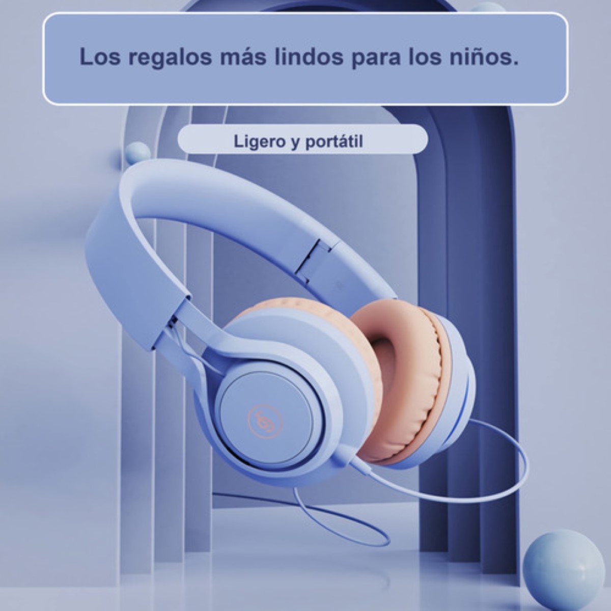 Audifonos Auriculares Con Cable Para Niños Con Micrófono, Violeta