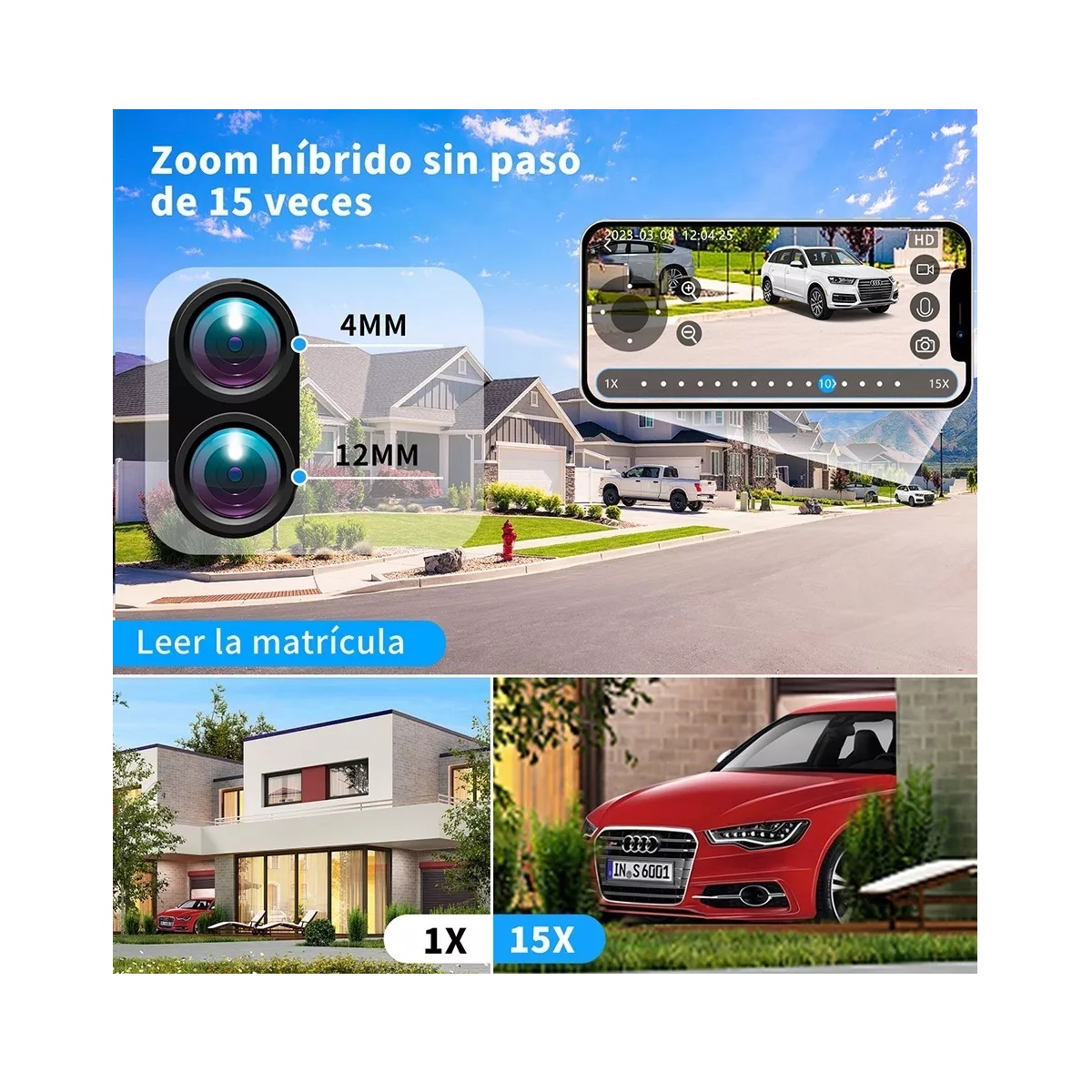 Cámara Seguridad Wifi Zoom Óptico 15x Dual Lente