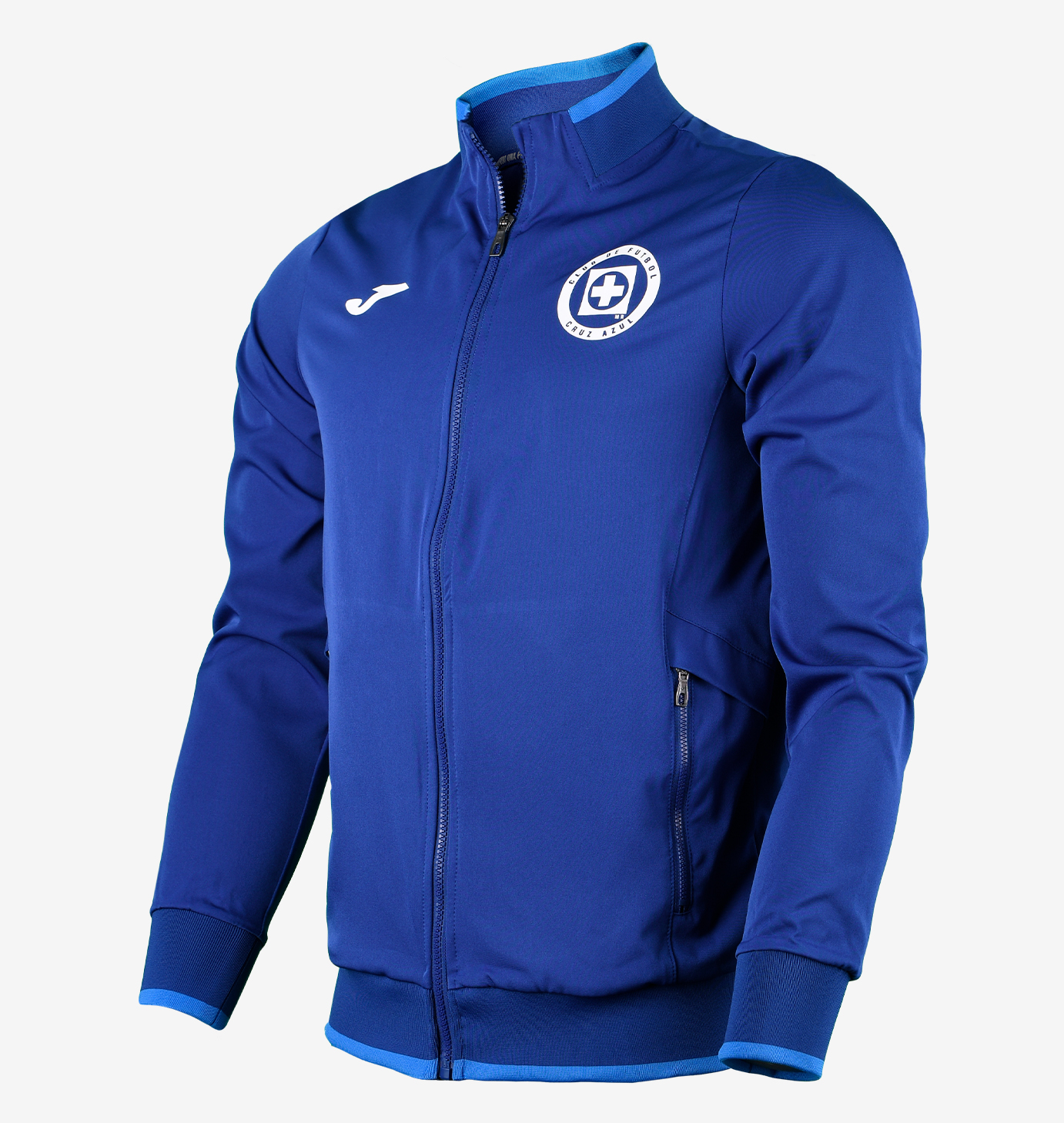 CHAQUETA CHANDAL CRUZ AZUL 22-23 AZUL CABALLERO JOMA