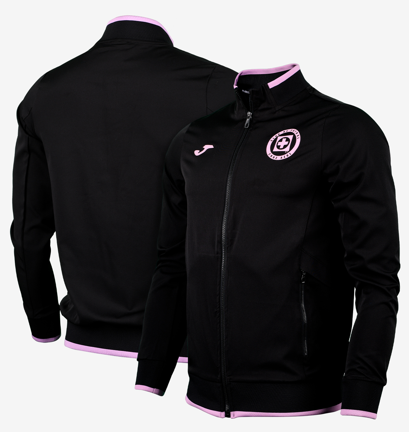 CHAQUETA CHANDAL CRUZ AZUL 22-23 NEGRO CABALLERO JOMA