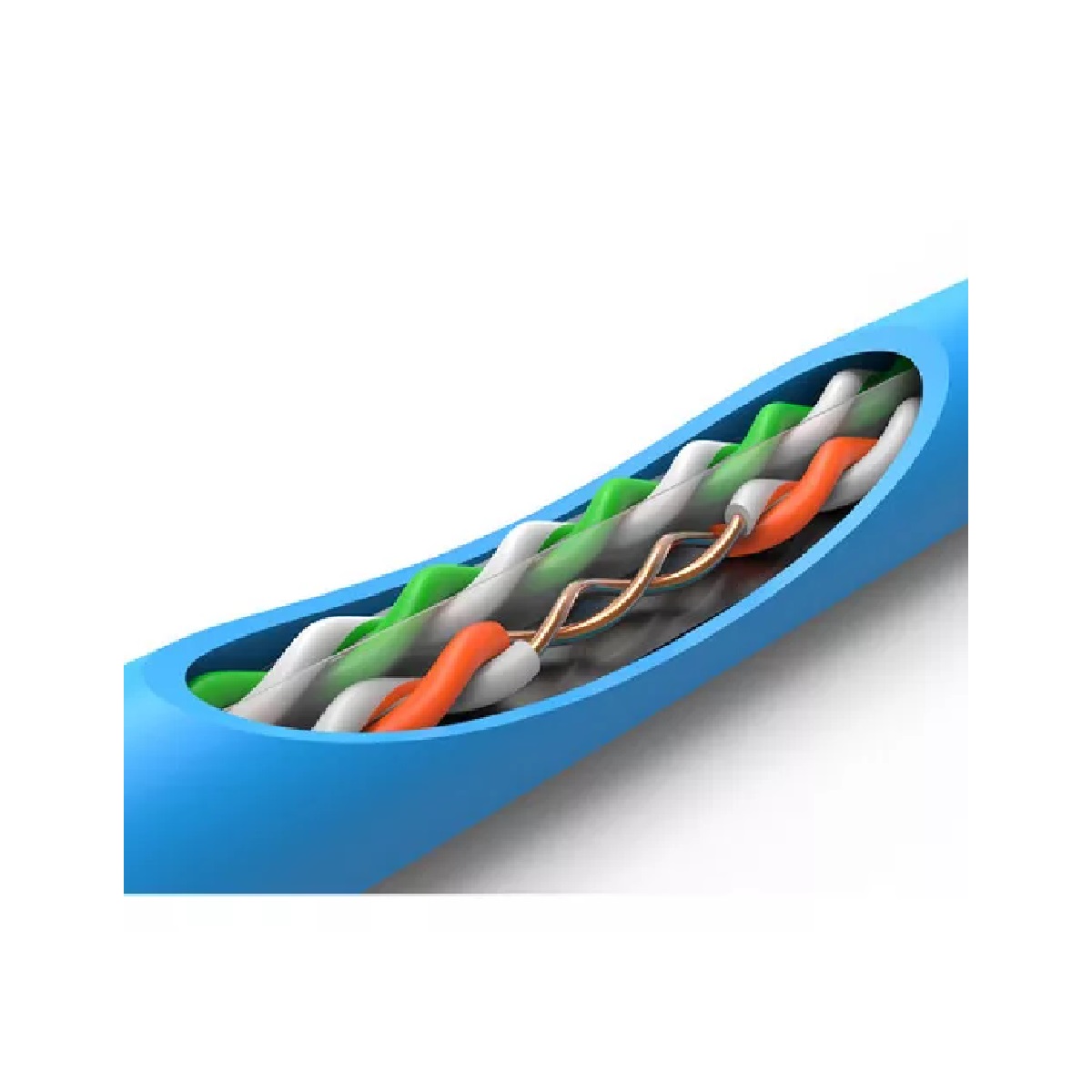 Bobina Cable De Red Utp 305m Cat6 Rj45 Ethernet Azul