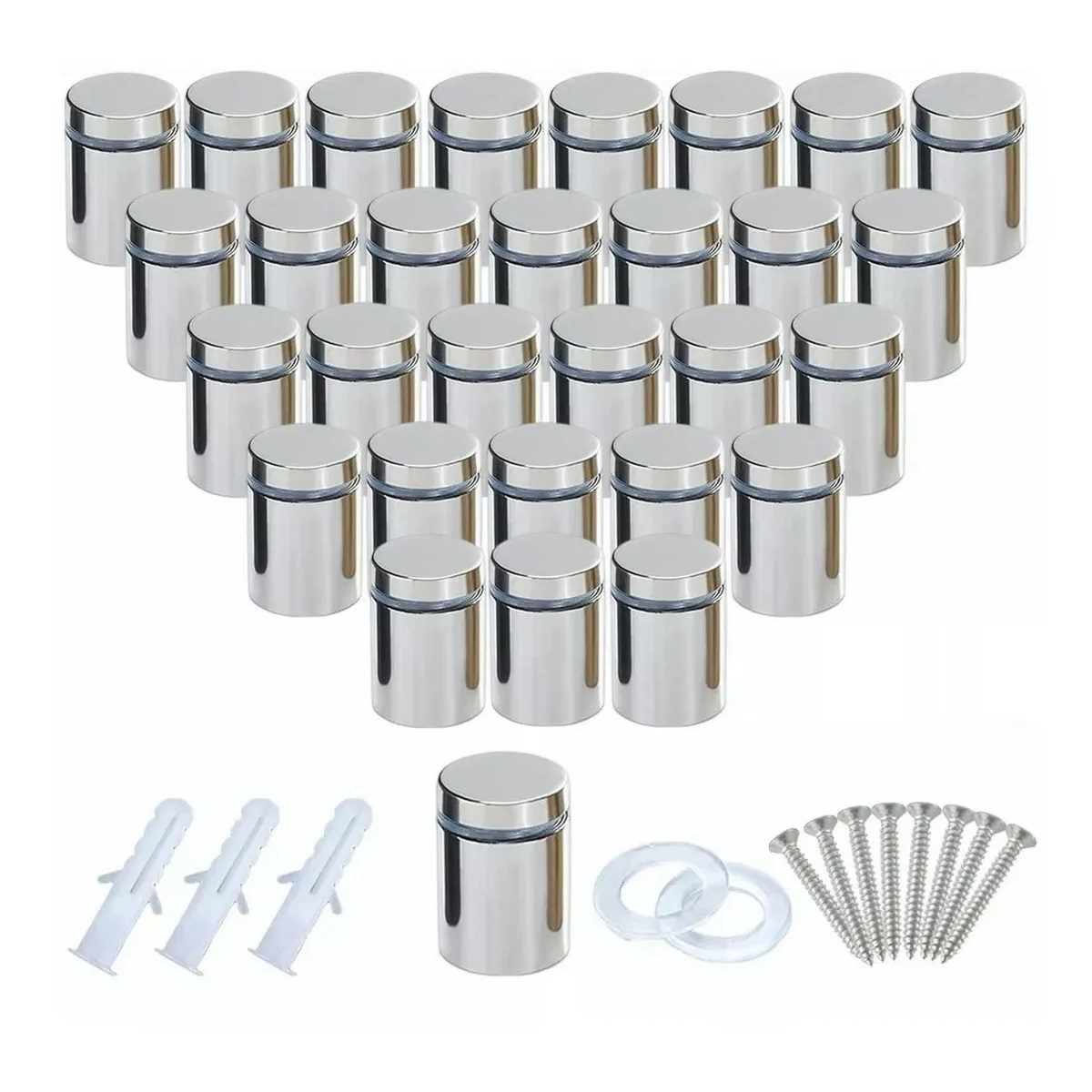 Kit 30 Pcs De Chapetones De 19 X 25 Mm Para Montaje De Herrajes