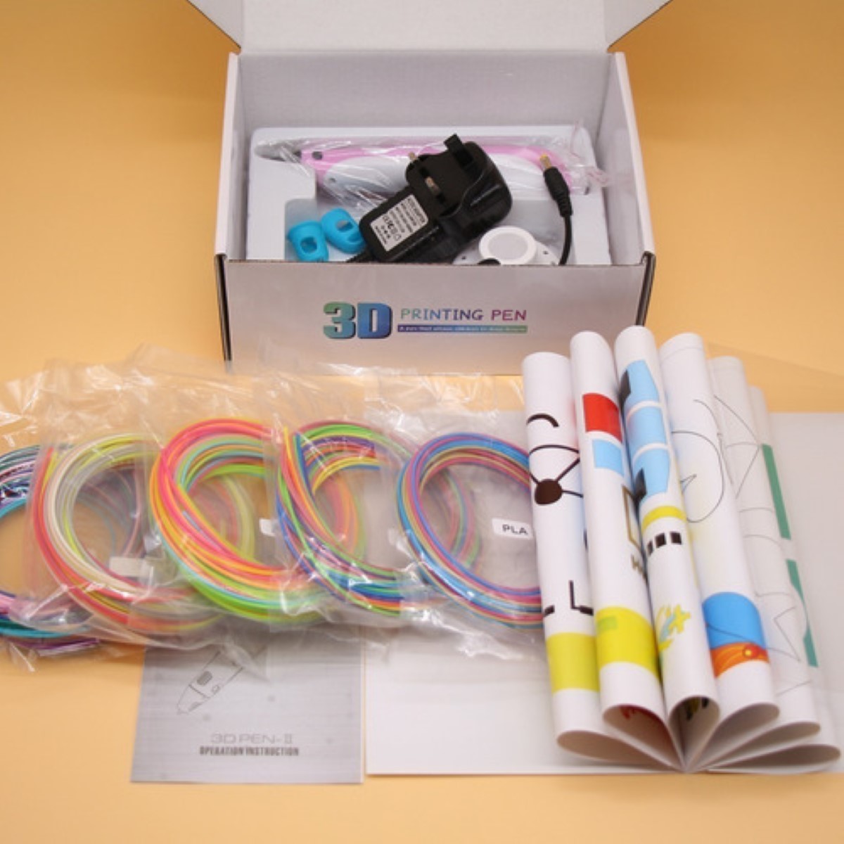 Pluma 3d Con Filamento Pla 27 Colores 81m (rosa)