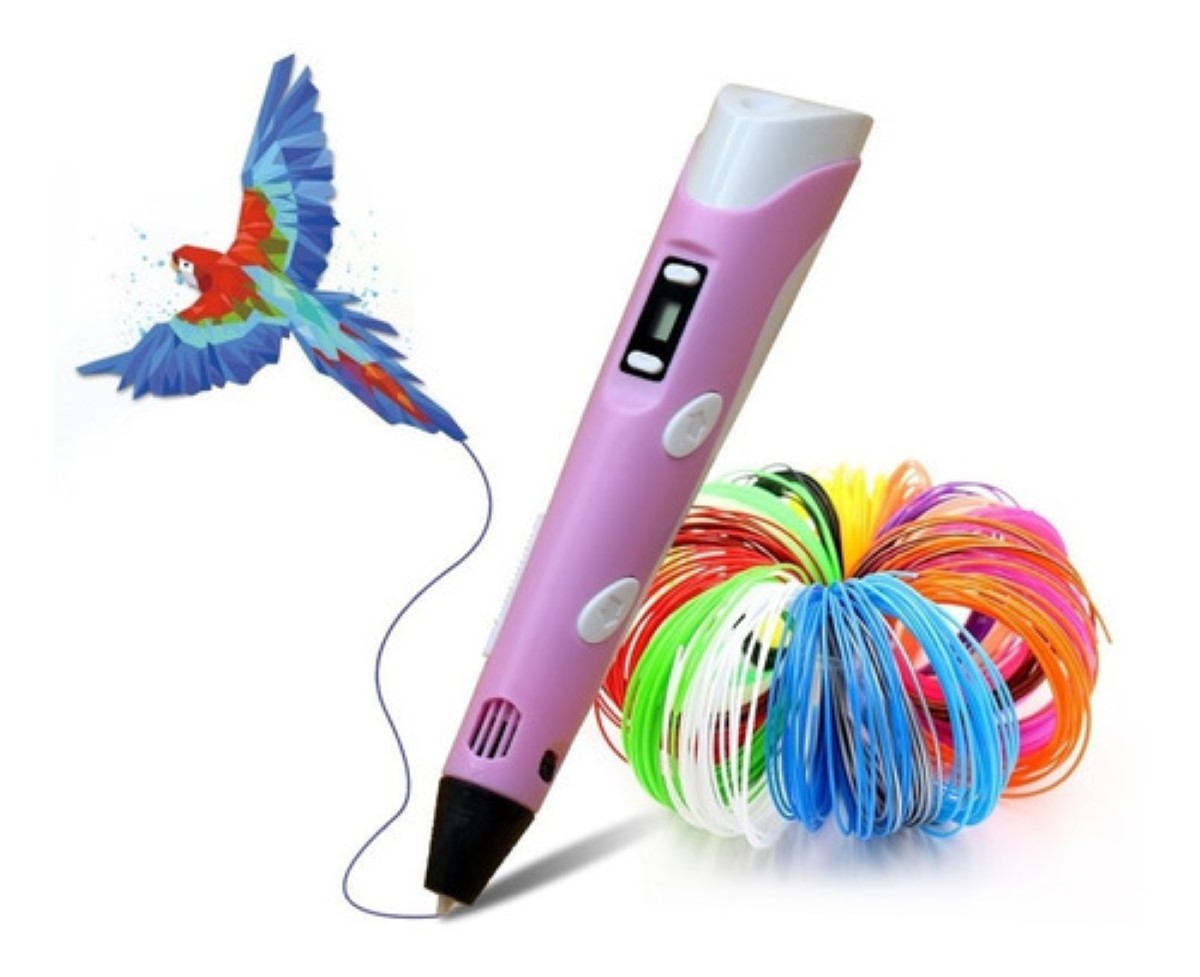 Pluma 3d Con Filamento Pla 27 Colores 81m (rosa)