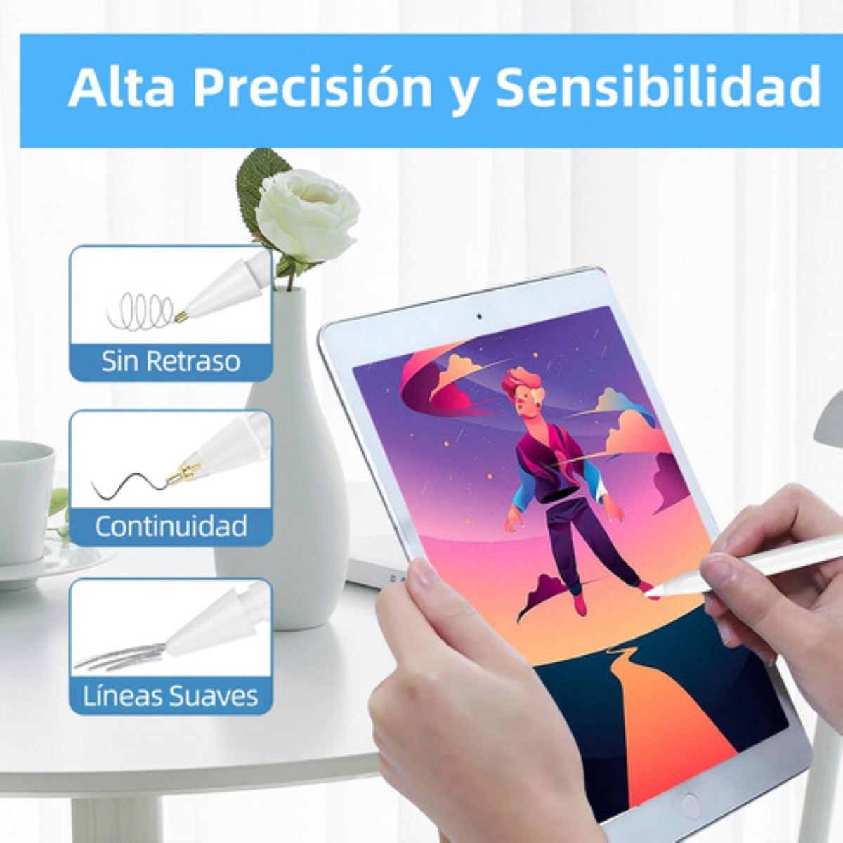 6pcs Puntas De Repuesto Para Apple Pencil 1st 2nd Blanco