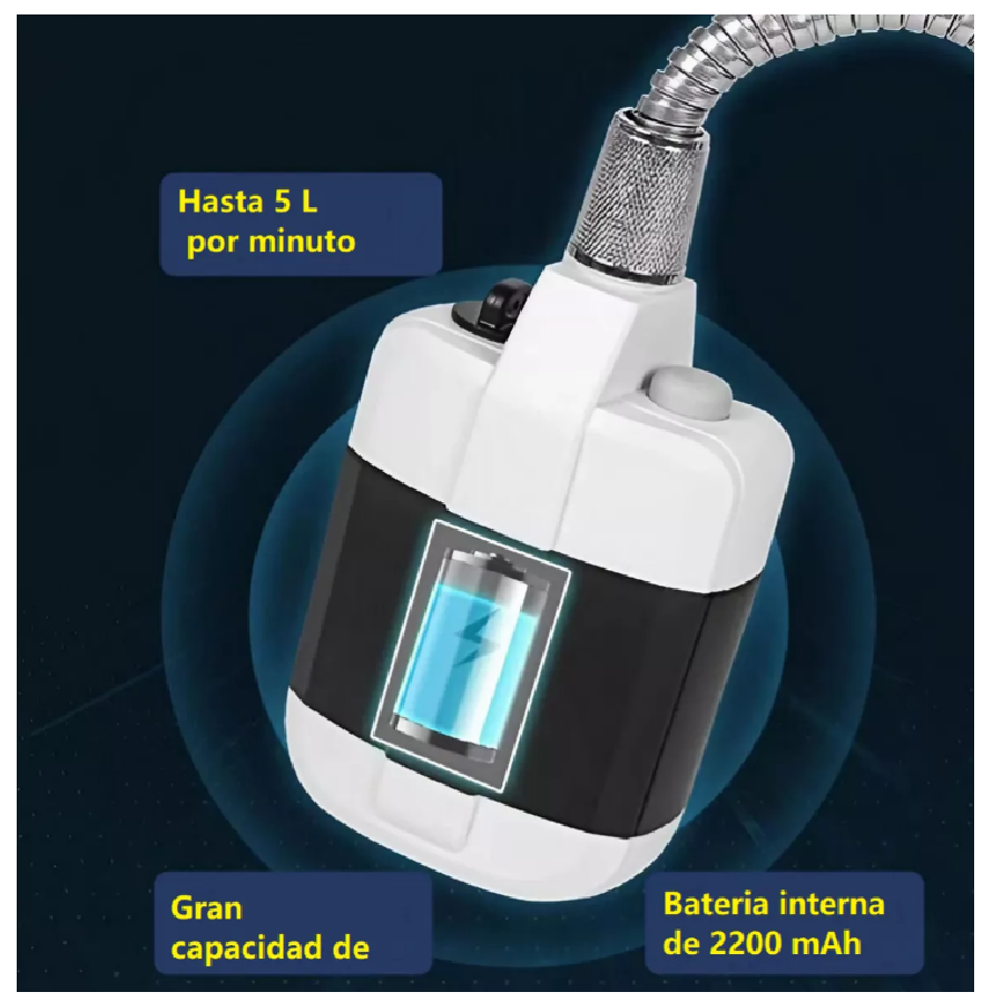 Ducha Portátil Regadera Para Camping Ducha Recargable Al Aire Libre