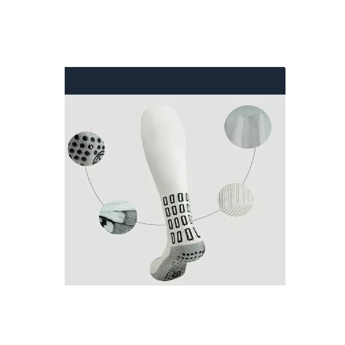 Medias De Futbol Tubo Largo Antideslizante Alta Calidad Azul