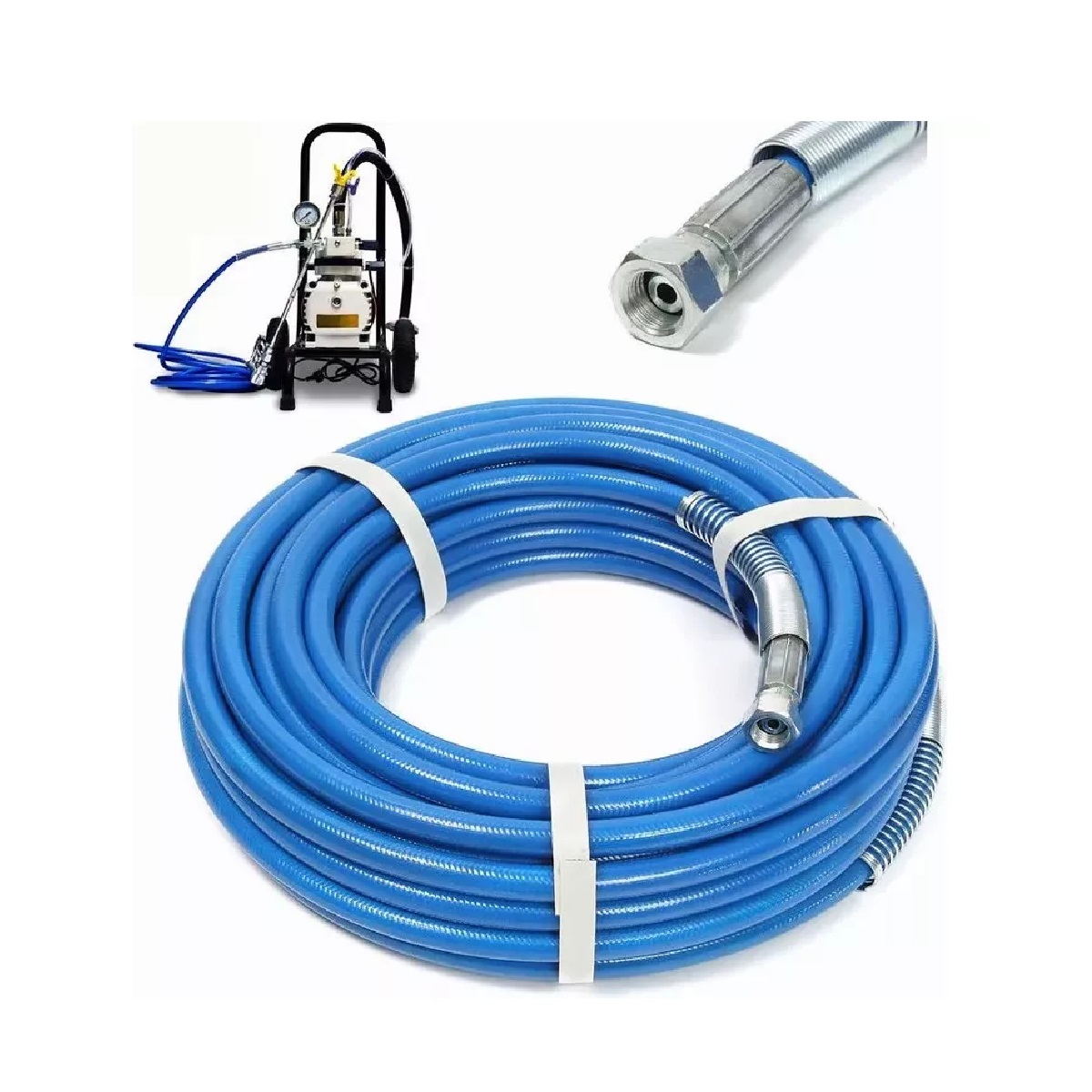 Manguera 10m 1/4in 5000psi Azul Airless Pintura Pulverizador Azul