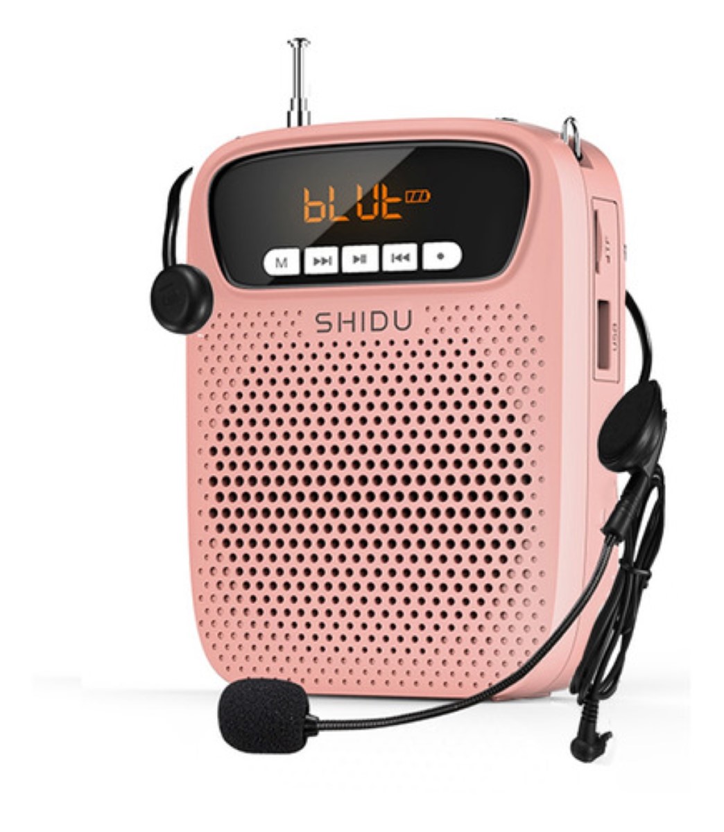Amplificador De Voz Megafonos Portatiles Con Bluetooth 15w Rosa