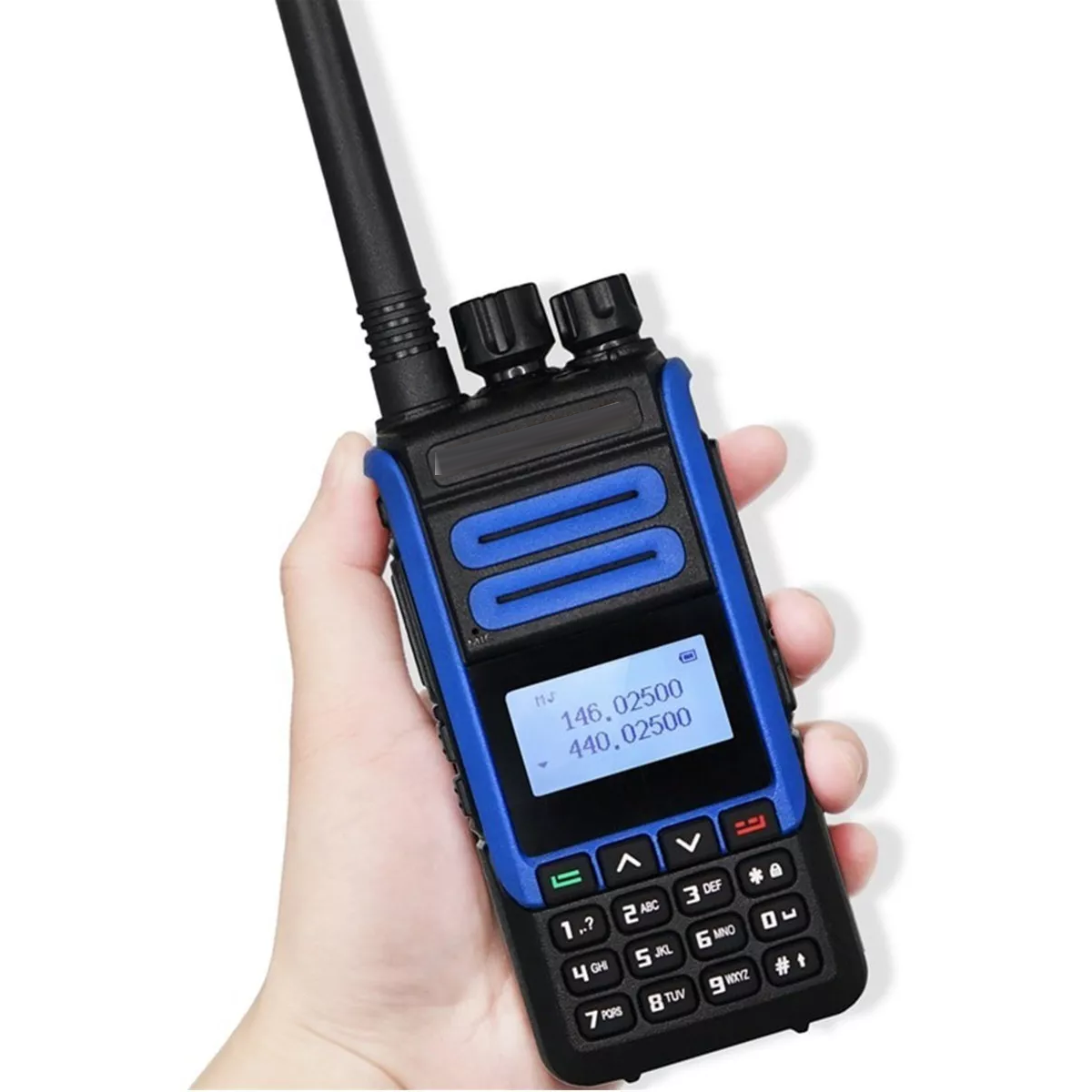 Radio Baofeng 10w H7 Walkie Talkies Uhf Vhf Con Auricular Azul