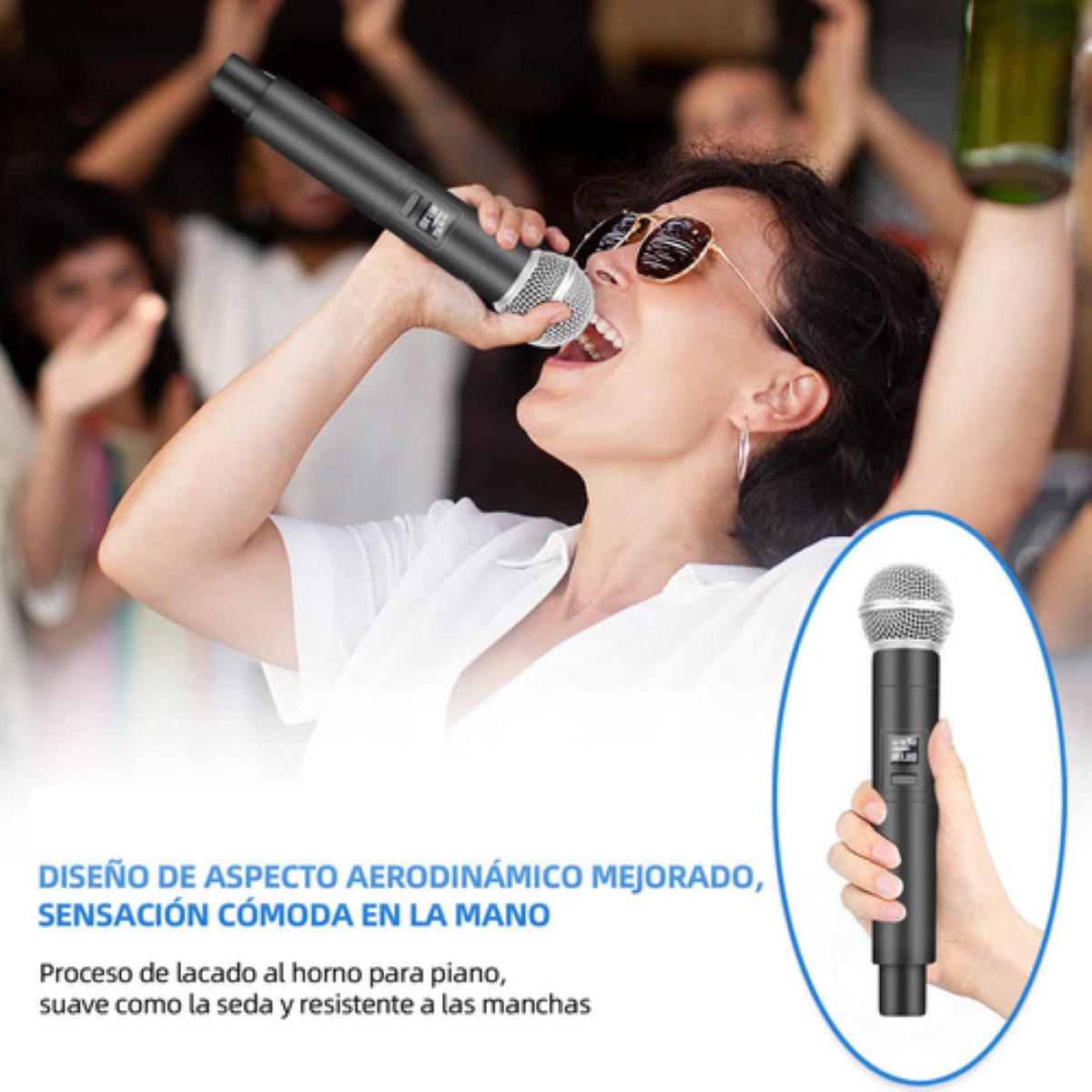 Micrófonos en forma de corazón, Negro