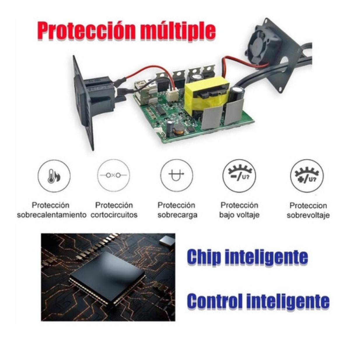 Inversor De Corriente Para Auto/suv 150w Doble Usb 12v/110v Dorado