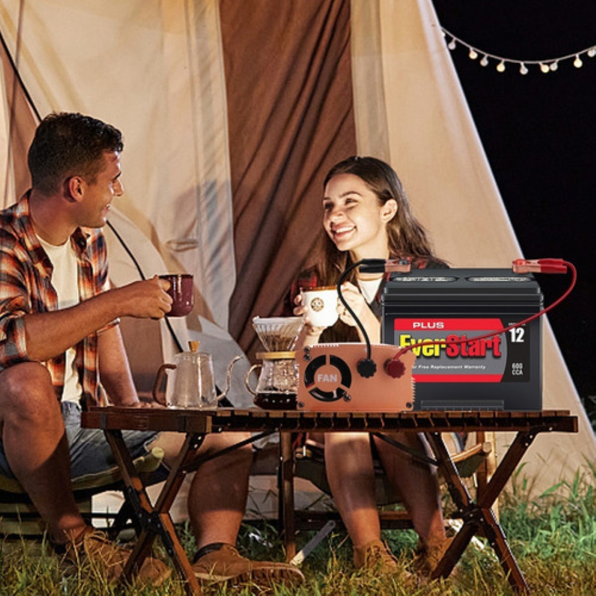 Inversor De Potencia De 500w Para Automóvil/batería 12w/110v Dorado
