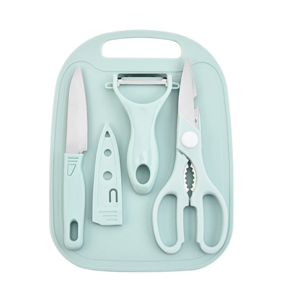 Juego De Cuchillos Cocina Acero Inoxidable Y Pelado 5 Piezas