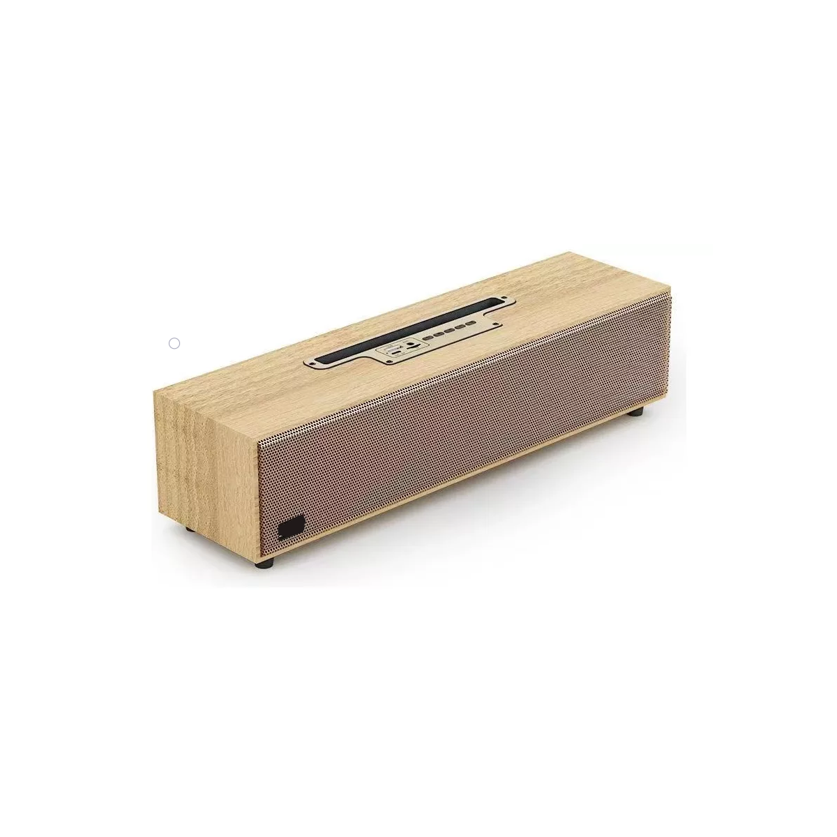 Bocina Bluetooth De Madera Estéreo Para Casa Blanco