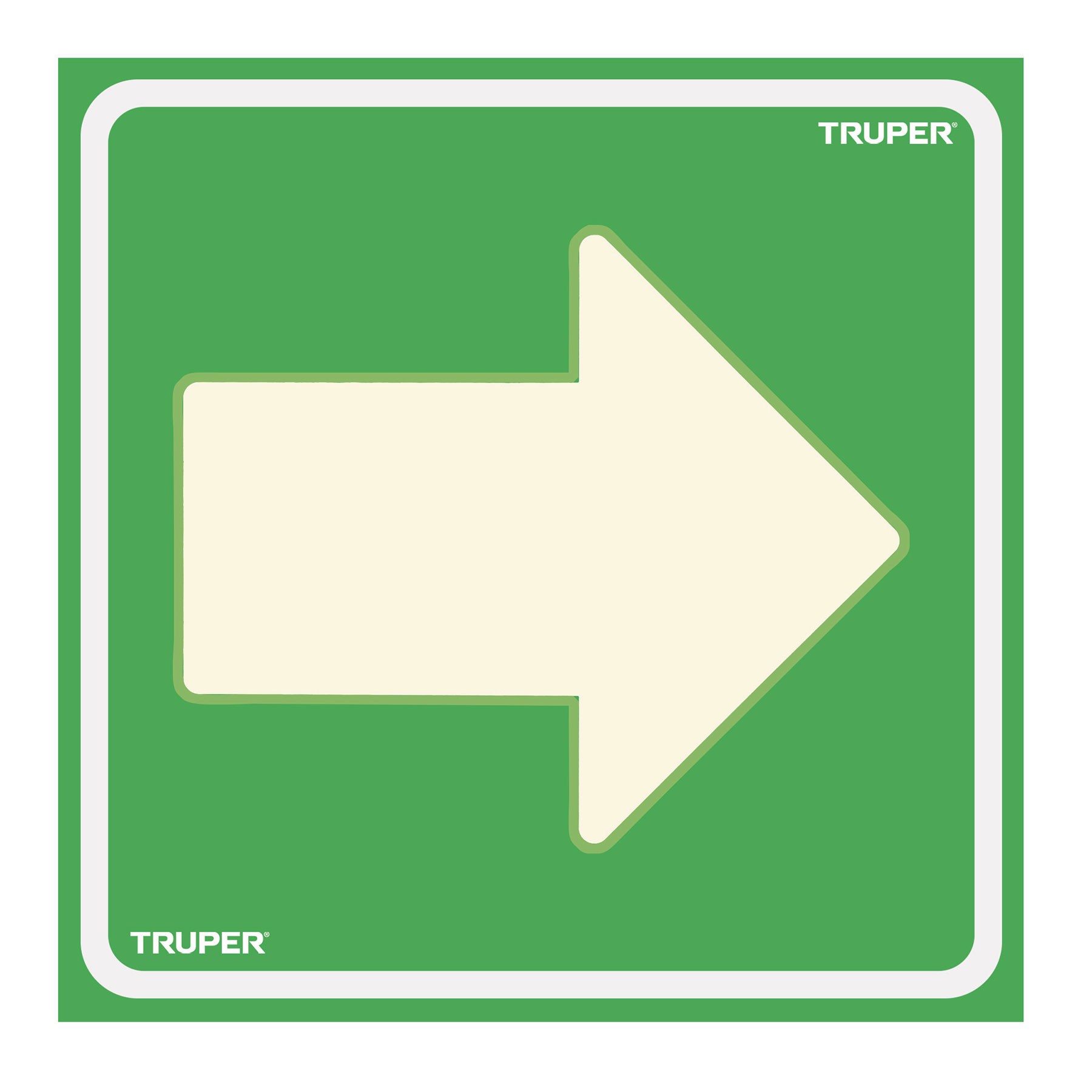 LETRERO DE SEÑALIZACIÓN "FLECHA", 19 X 19 CM TRUPER 18433