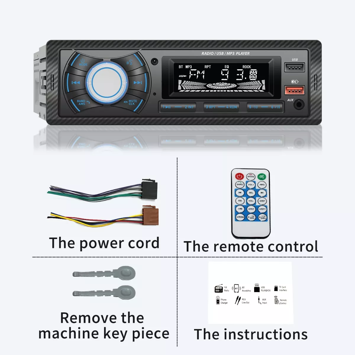 Autoestereo Mp3 930 Tarjeta Usb Bluetooth Radio Fm Aux