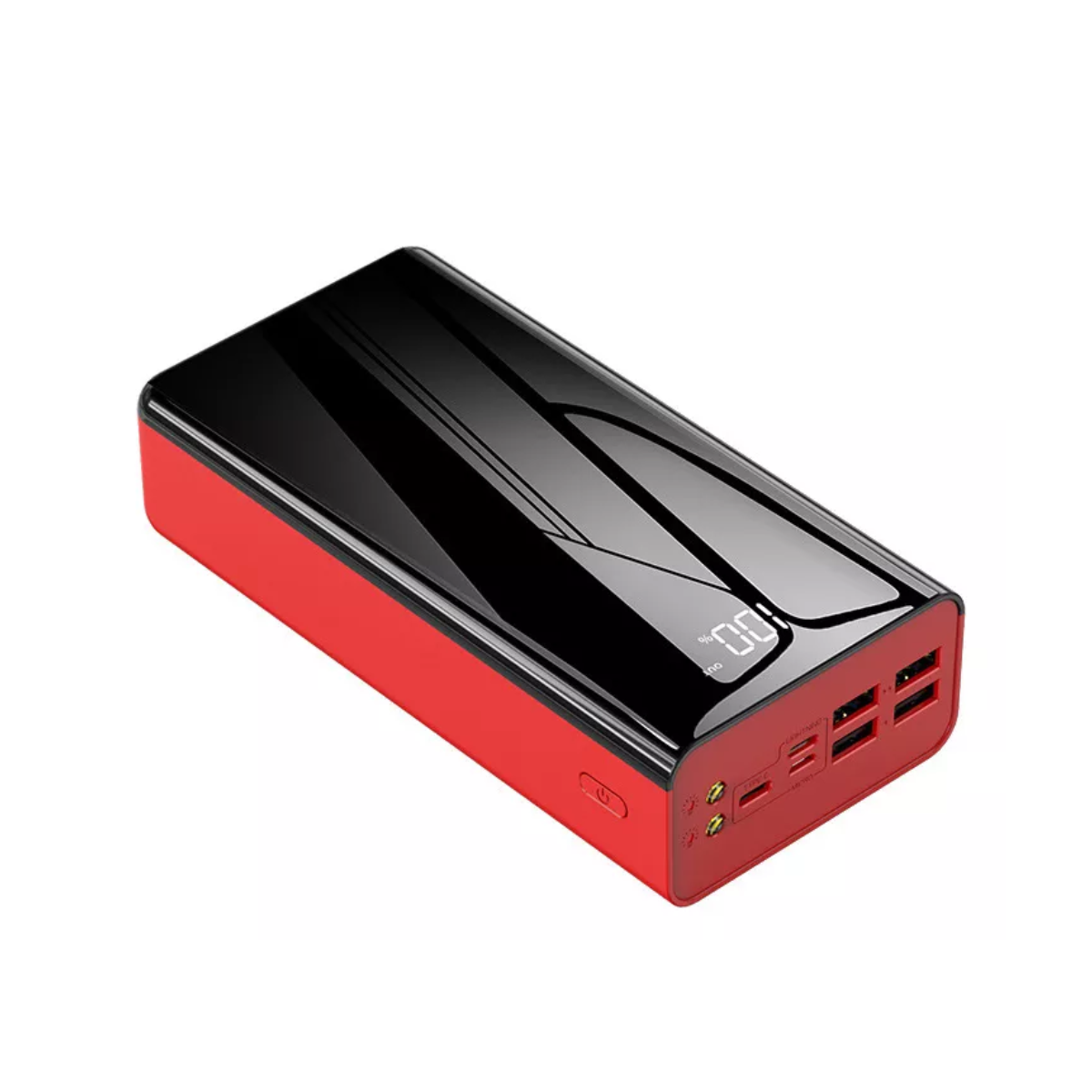 Banco De Energía Batería Portátil 40000mah Celda De Carga Rápida Rojo