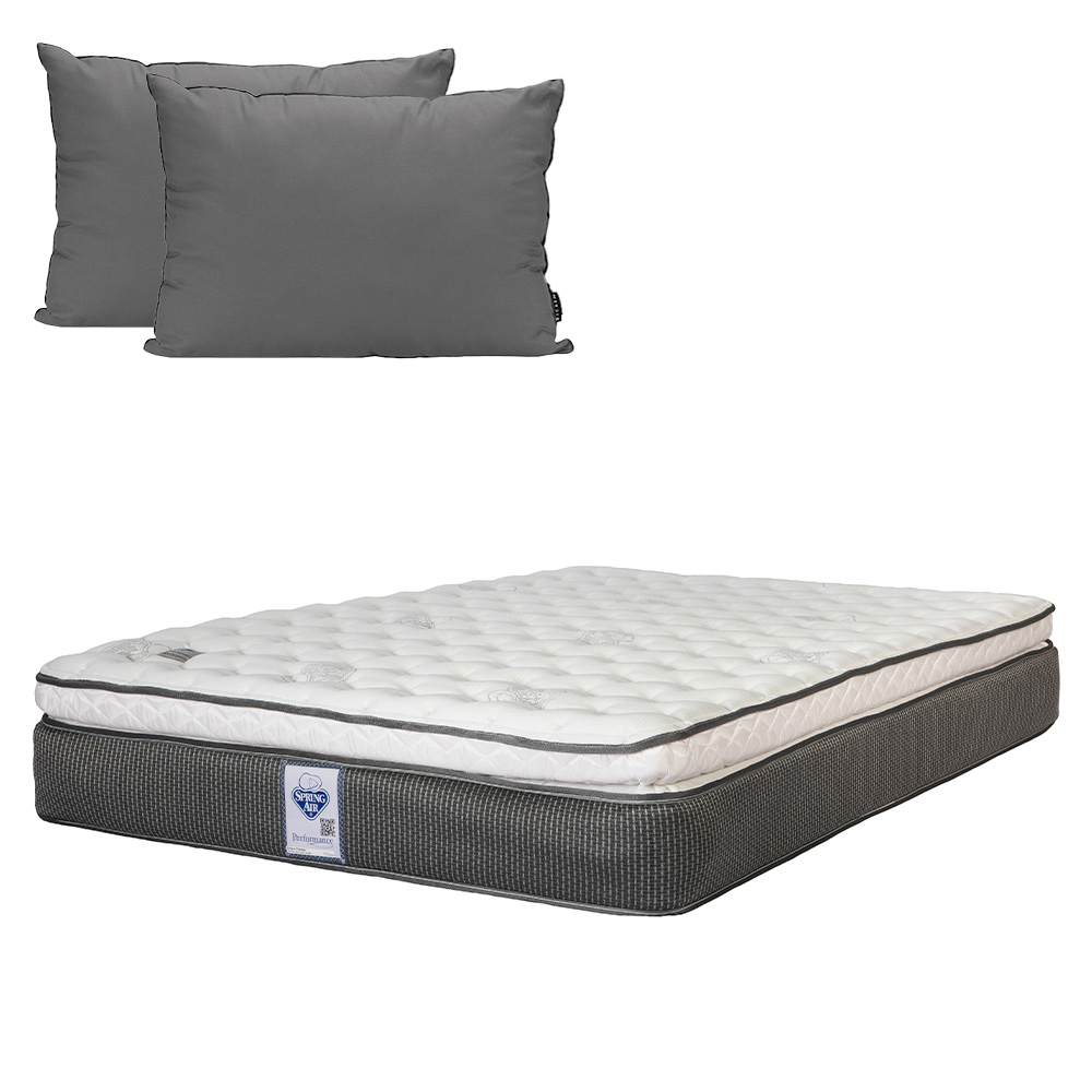Colchon Queen Size Spring Air Phantom Con Almohada 2 Pack