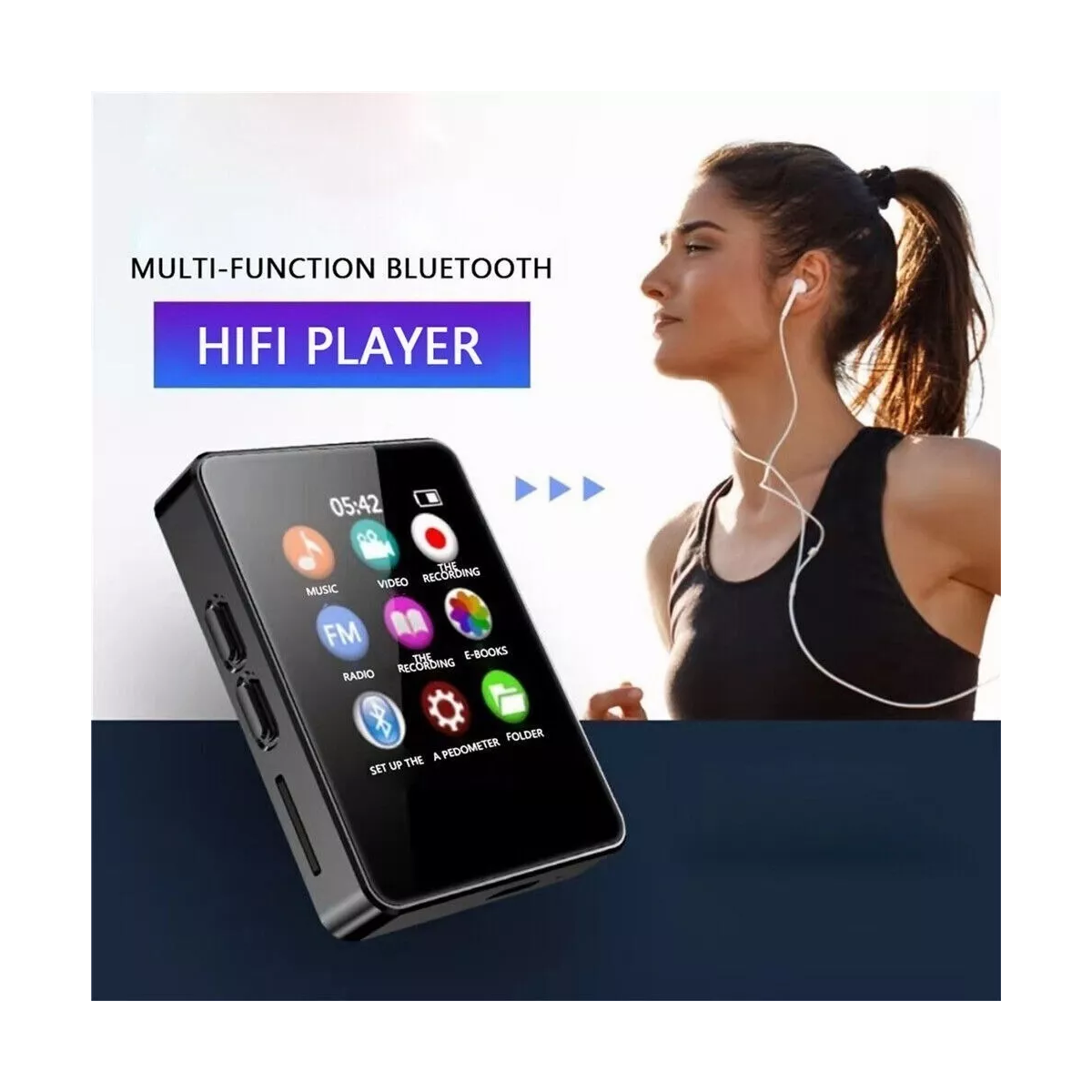 Reproductor Mp3 Bluetooth Mp4 Media Fm Radio Hifi Music Walk