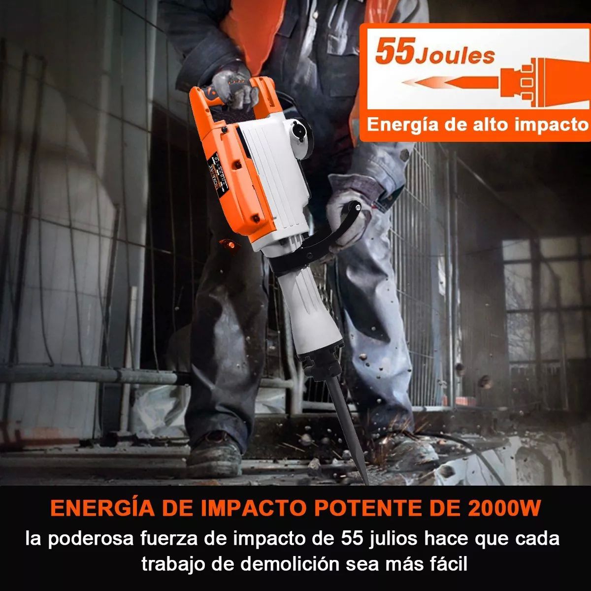 Martillo Demoledor Rompedor Herramientas 2000w Goxawee