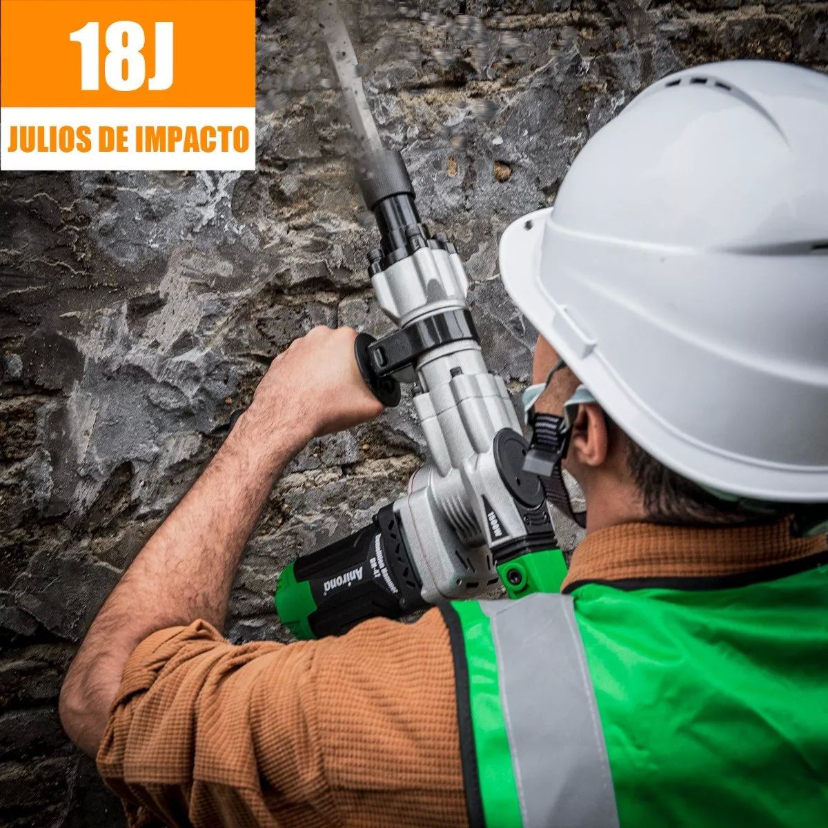 Martillo Demoledor Cincelador Anirona Hex.17 1500w 18j Dh47.