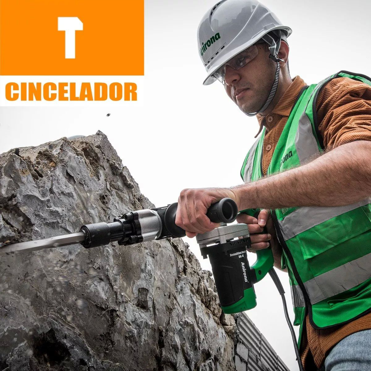 Martillo Demoledor Cincelador Anirona Hex.17 1500w 18j Dh47.