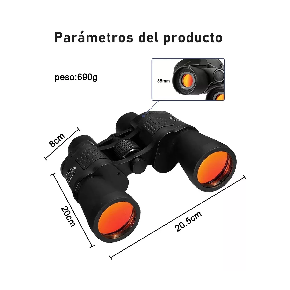 Binoculares Profesionales Bak4 Prisma Fmc Lente 80x80 Hd