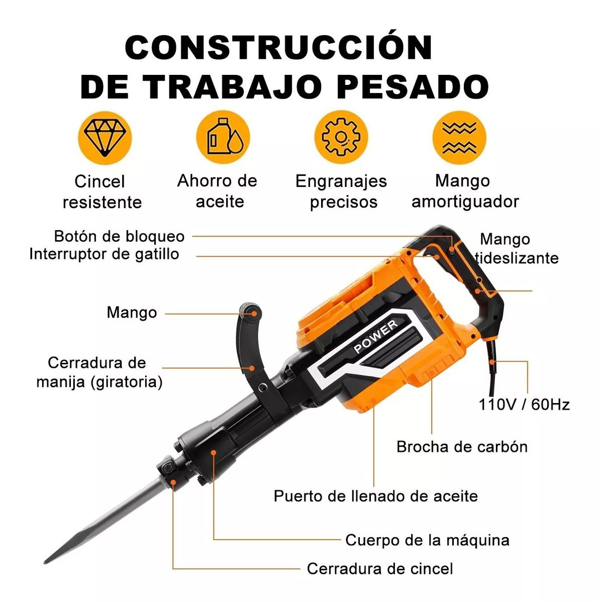 Rompedor De Concreto Teeno G500 1700w