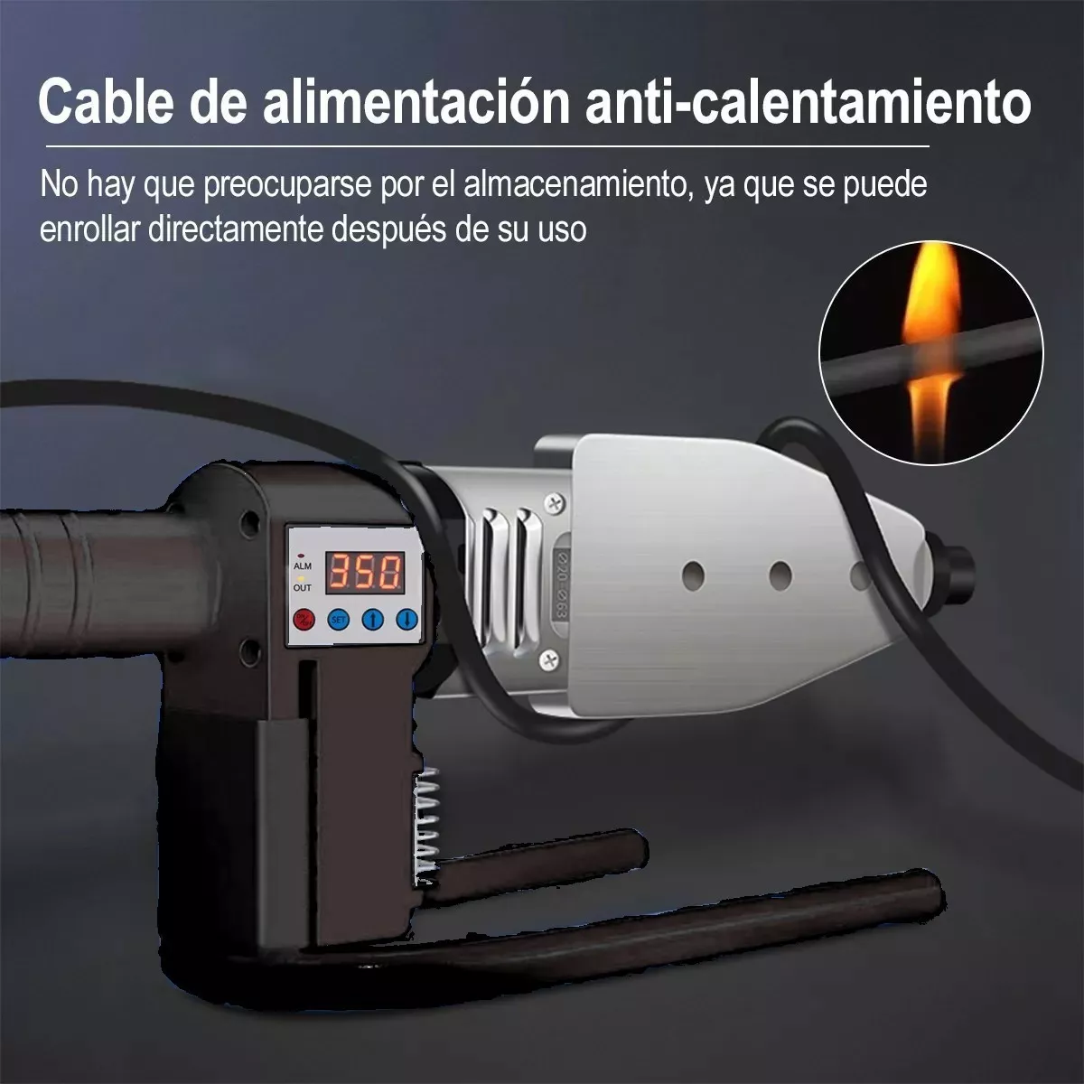 Termofusor Kit Pantalla Digital De Con 6 Dados+tijeras Negro