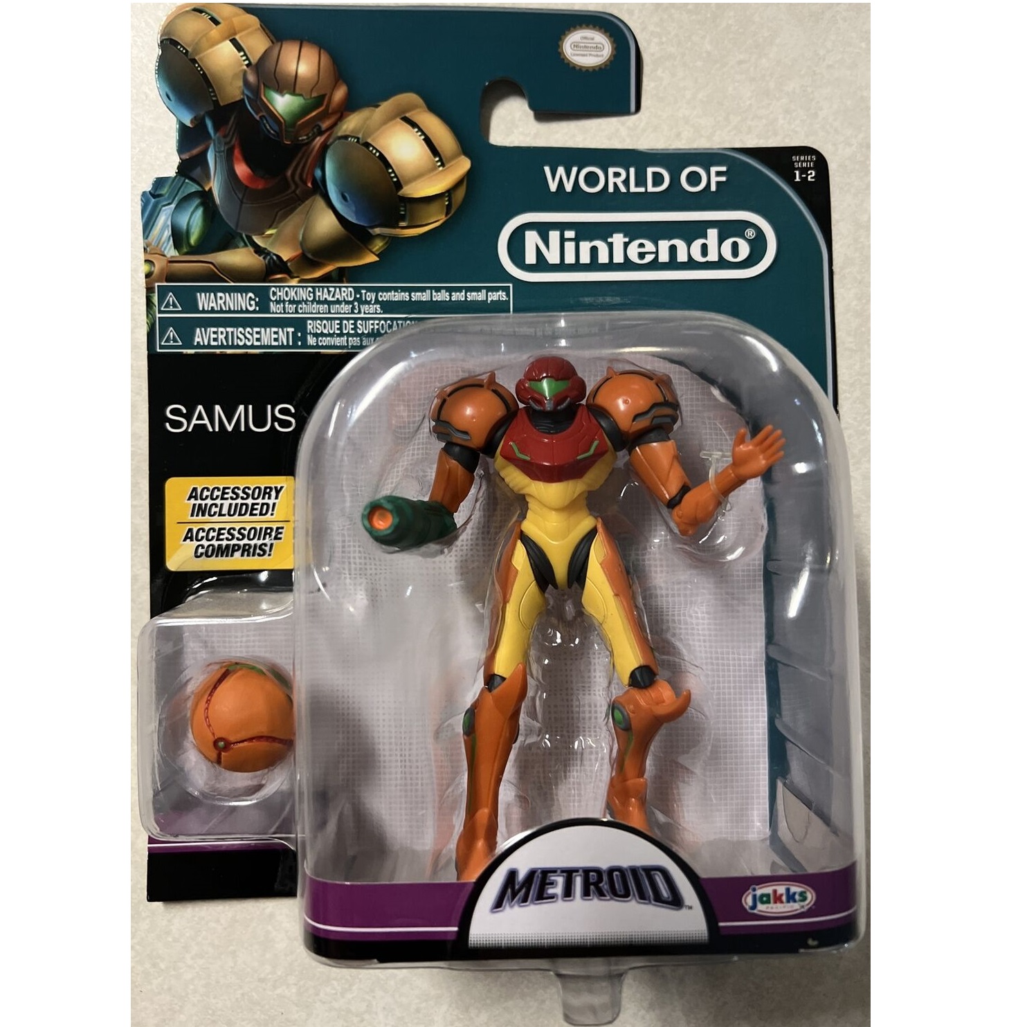 SAMUS Metroid World Nintendo 2014 4" Jakks Pacific nuevo Descontinuado