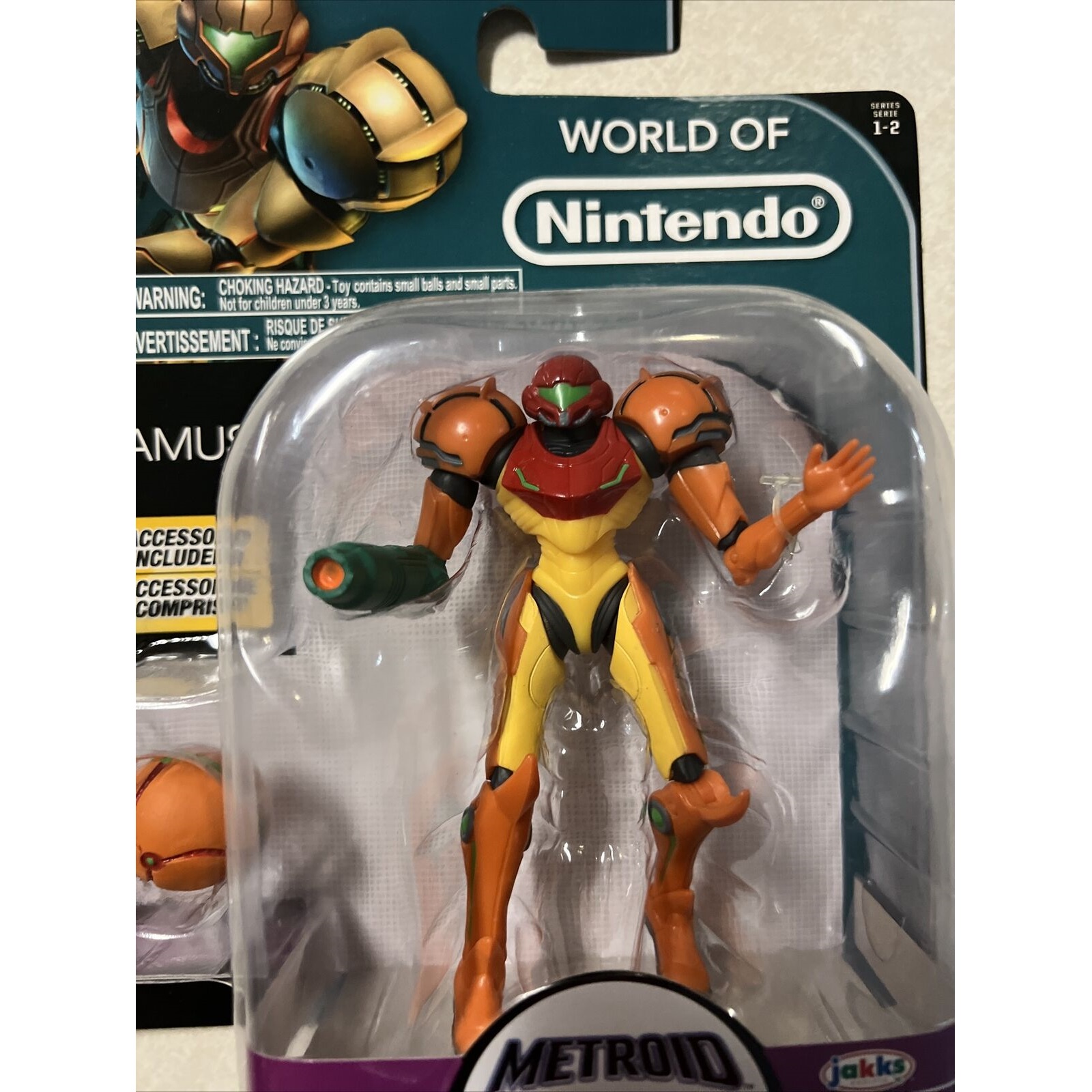 SAMUS Metroid World Nintendo 2014 4" Jakks Pacific nuevo Descontinuado