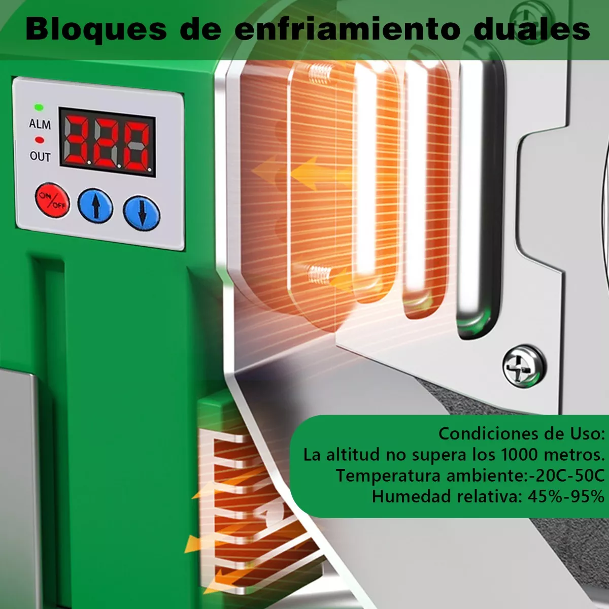 Termofusor Kit Pantalla Digital Con 6 Dados Y Tijeras 1000W