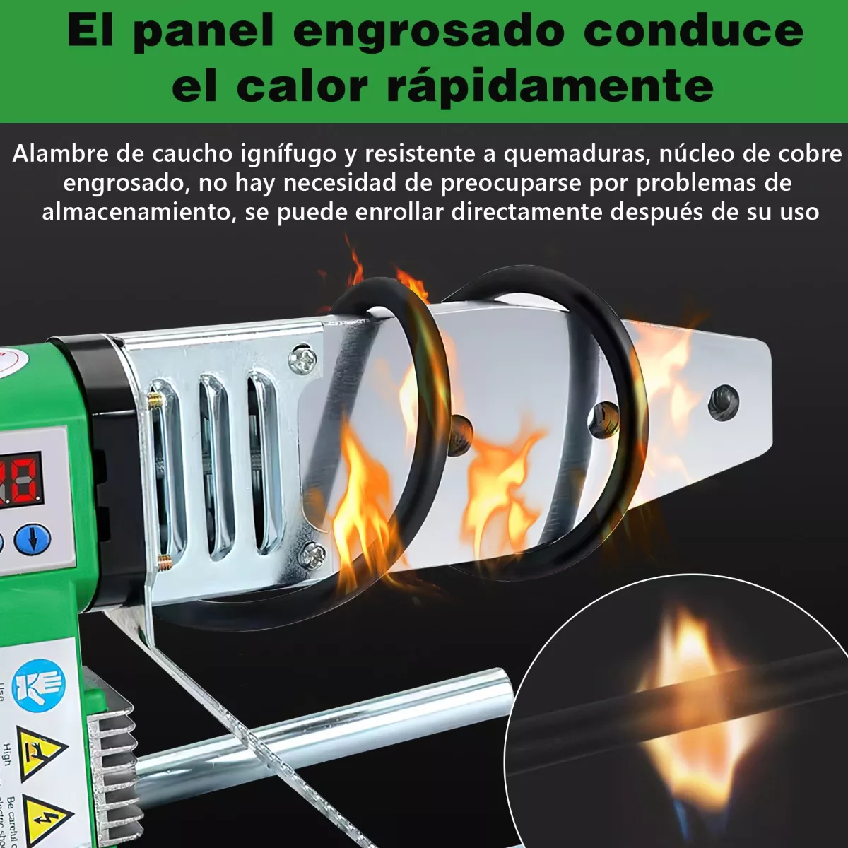 Termofusor Kit Pantalla Digital Con 6 Dados Y Tijeras 1000W