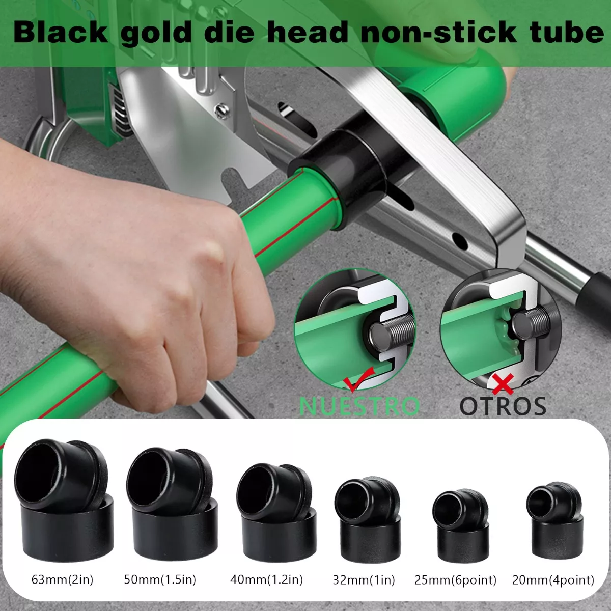 Termofusor Kit Pantalla Digital Con 6 Dados Y Tijeras 1000W