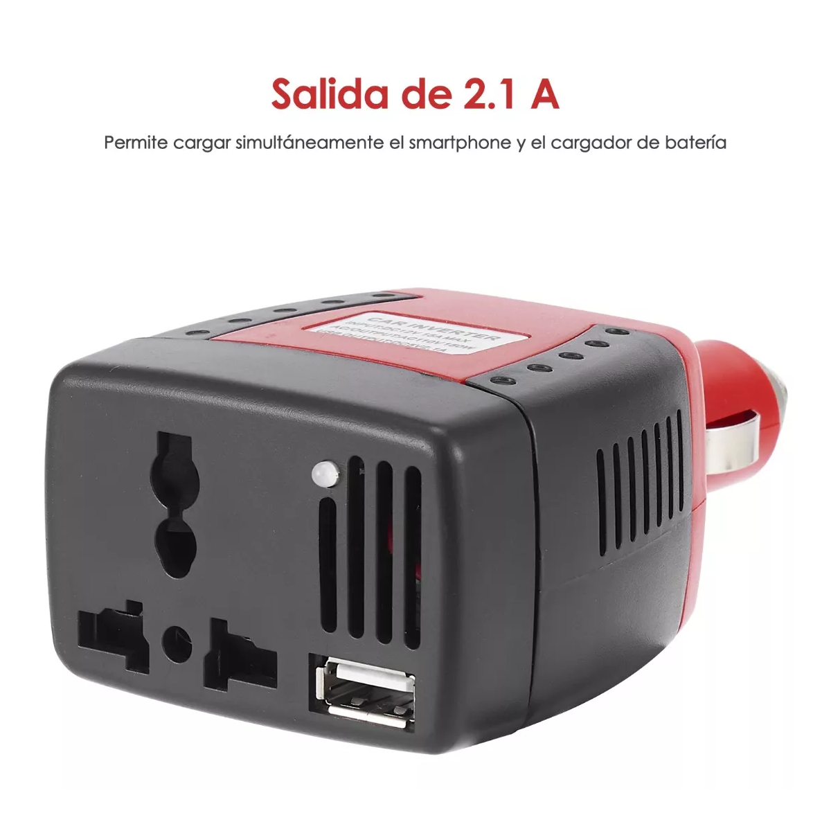 Convertidor Corriente,inversor De Corriente Para Auto 110v