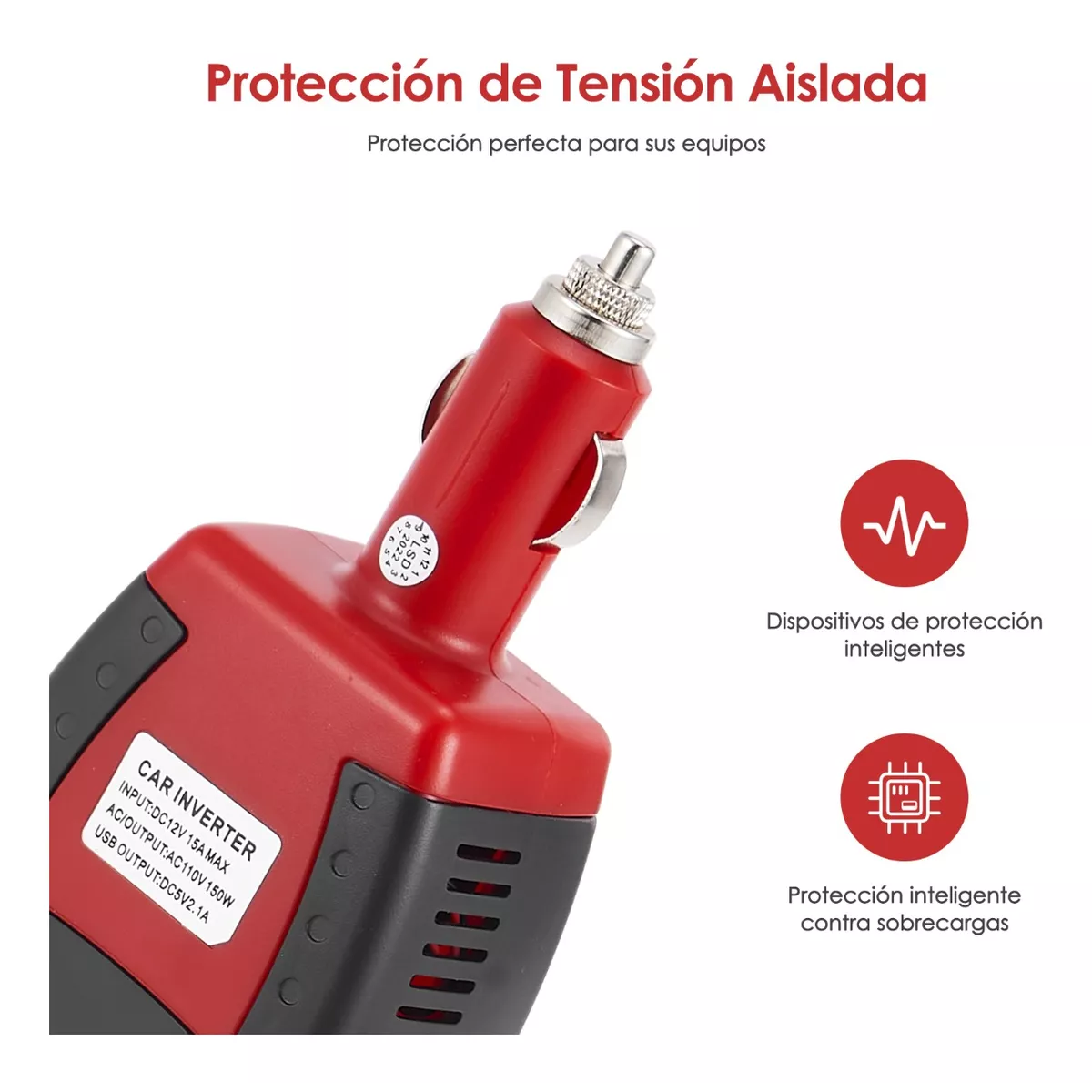 Convertidor Corriente,inversor De Corriente Para Auto 110v