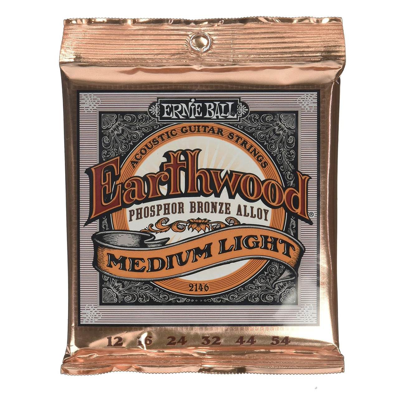 Cuerdas Ernie Ball 2146 Earthwood Medium Light Guit. Acústica 