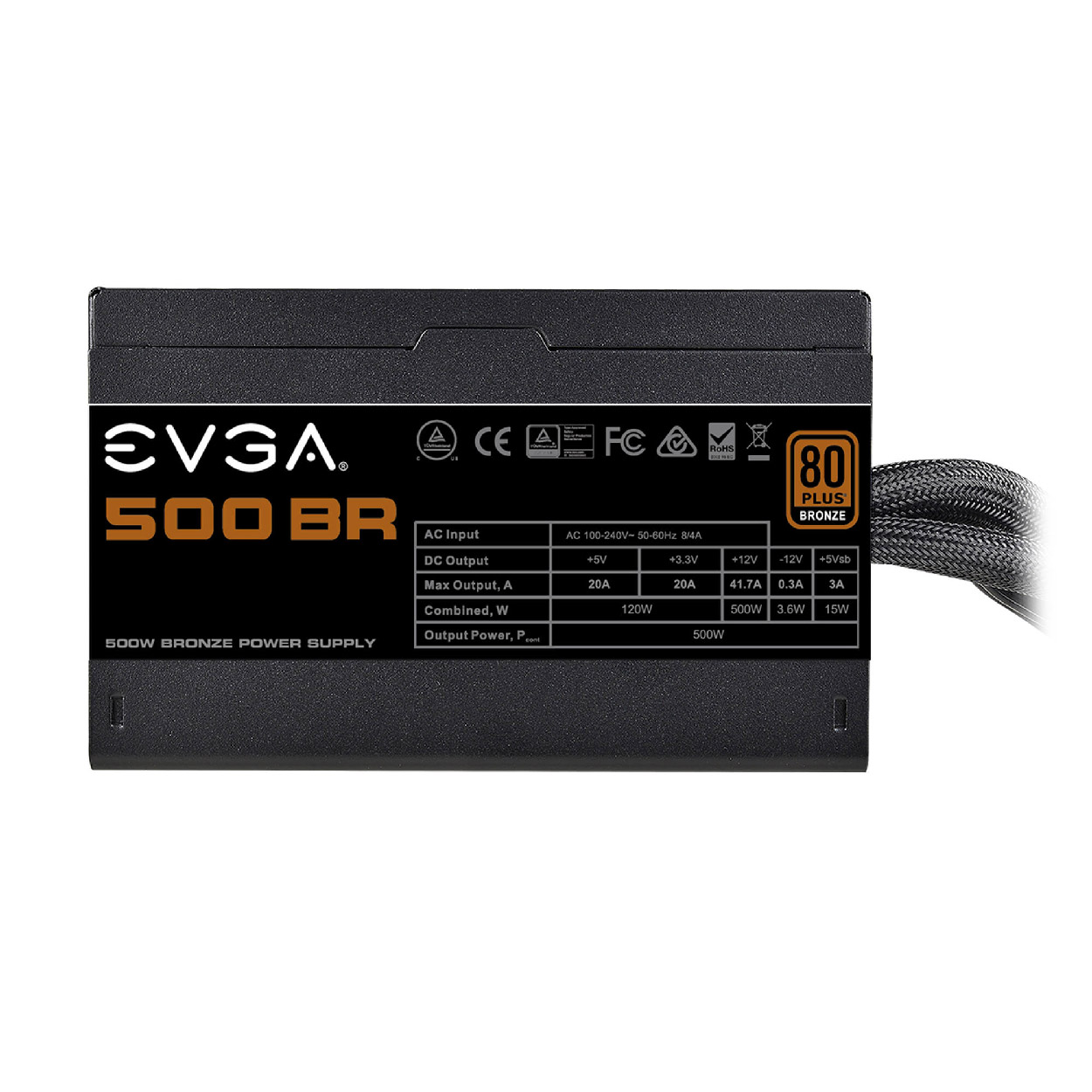FUENTE DE PODER EVGA 80 PLUS Bronze 500W 100-BV-0500-K1
