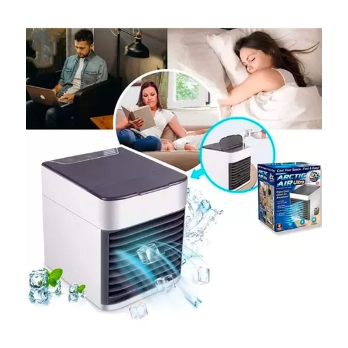Mini Enfriador Portátil Aire Acondicionado Ventilador Frio