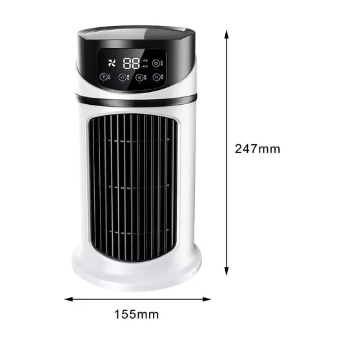 Ventilador De Aire Acondicionado Portátil Mini Usb Blanco/Negro