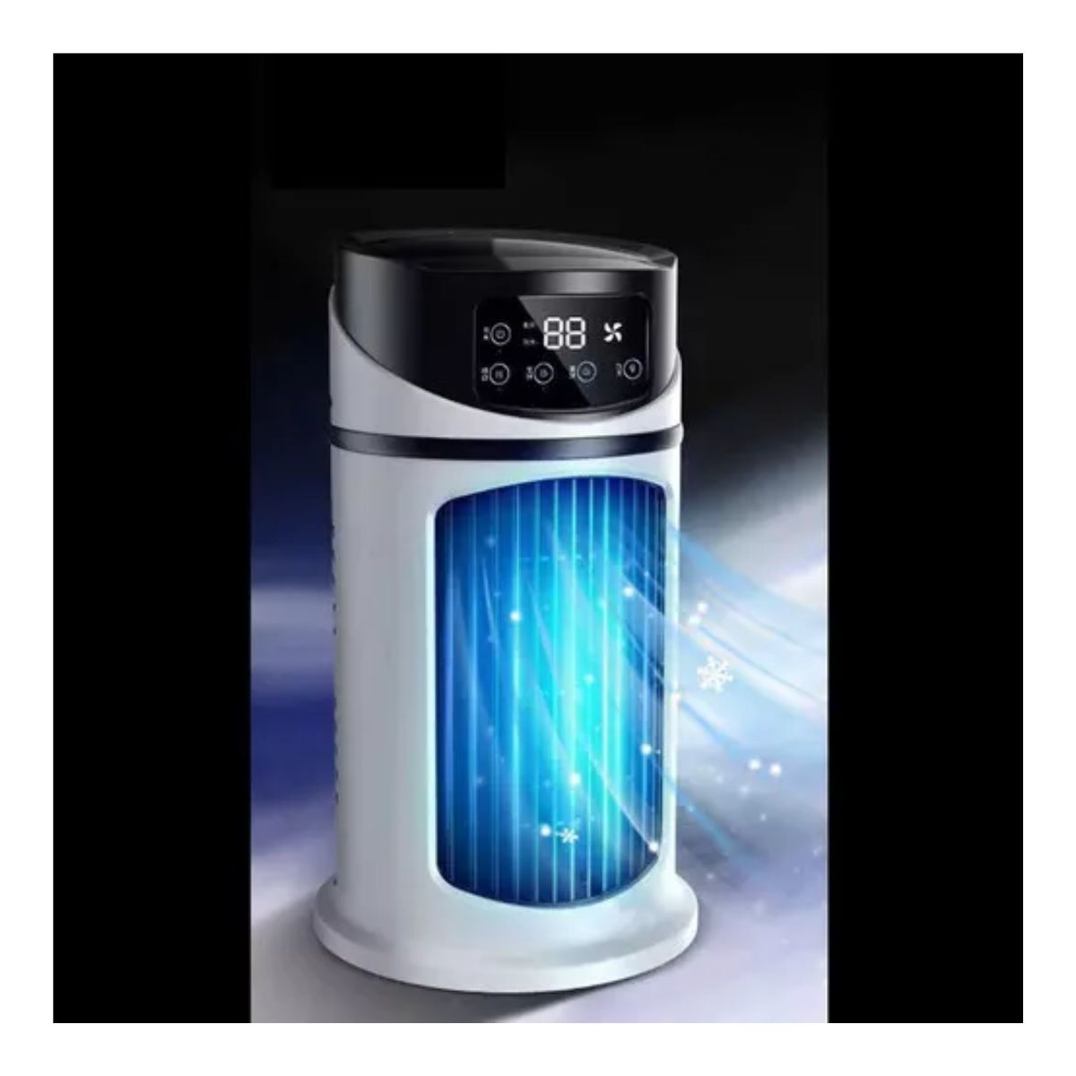 Ventilador De Aire Acondicionado Portátil Mini Usb Blanco/Negro