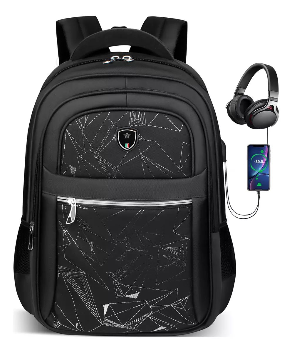 Mochila De Viaje Para Portátil Laptop Impemeable Resistente .
