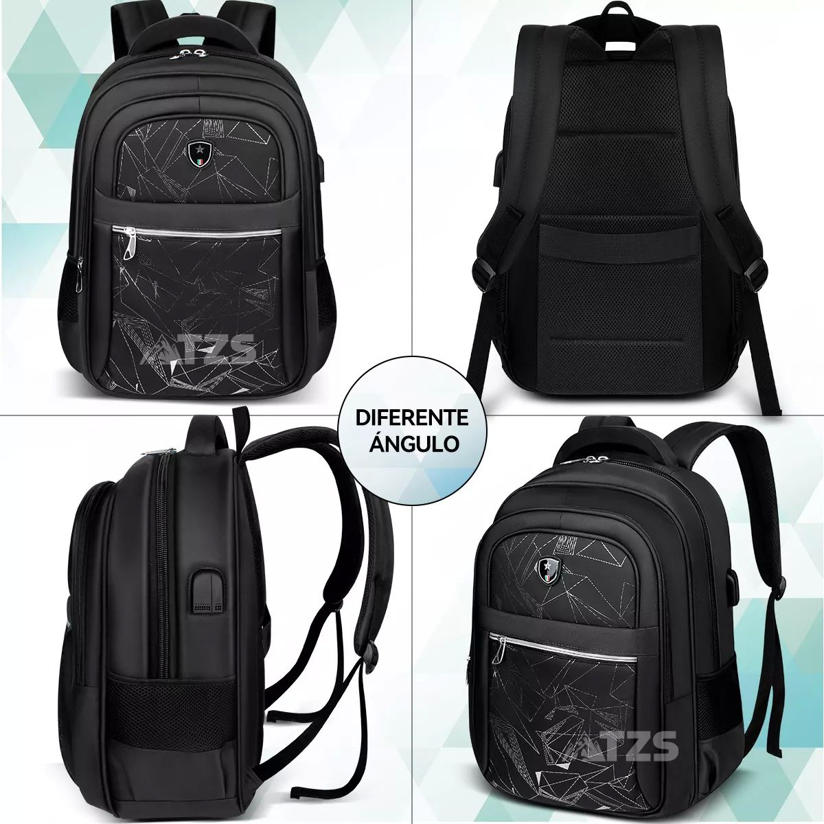 Mochila De Viaje Para Portátil Laptop Impemeable Resistente .