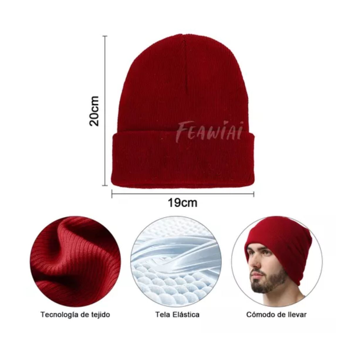 Gorro Bufanda Tejidos Conjunto Para Frio Invierno Unisex 2pz Rojo
